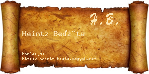 Heintz Beáta névjegykártya